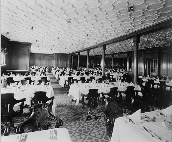 Comedor de segunda clase donde se sirvió Última Cena del Titanic