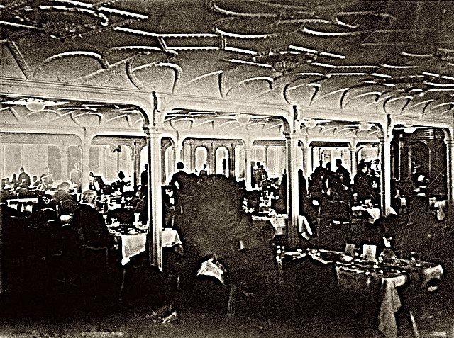 Comedor de primera clase donde se sirvió Última Cena del Titanic