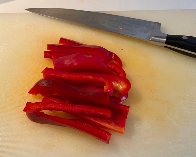 Pimientos Rojos en Tiras