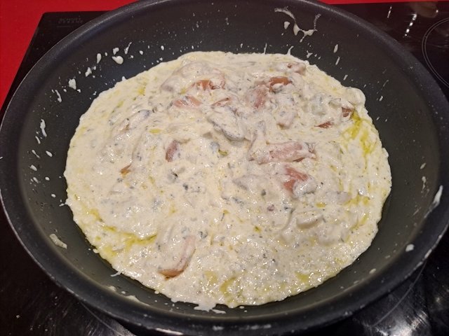 Tallarines con Salmón