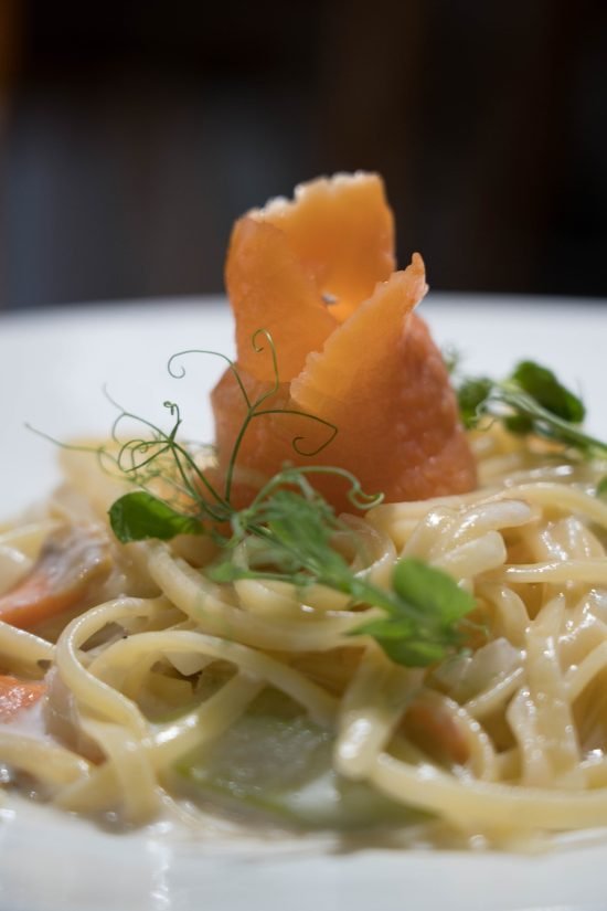 Tallarines al Salmón con Vodka