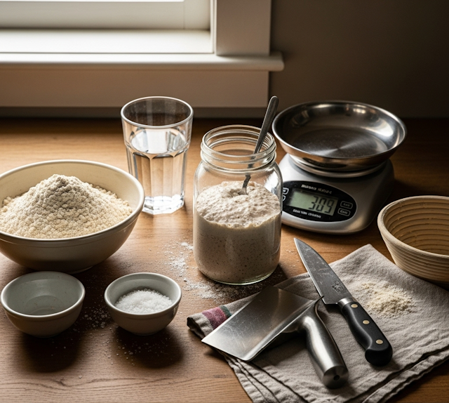 Hogaza de Pan Integral con Masa Madre