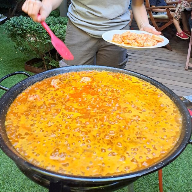 Paella Gambones