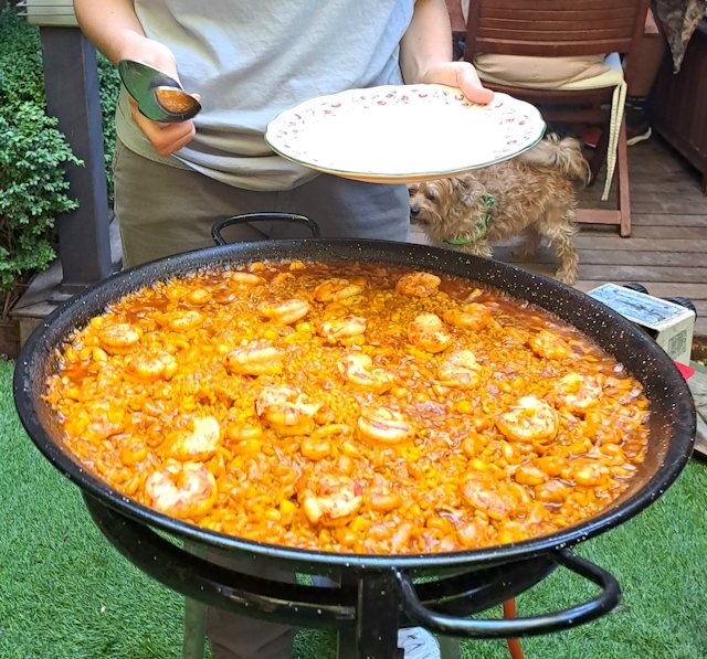 Paella Gambones