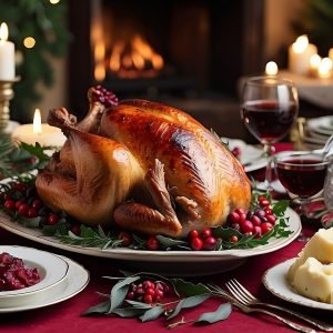 Pavo asado de Navidad