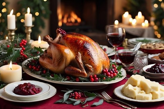 Pavo asado de Navidad