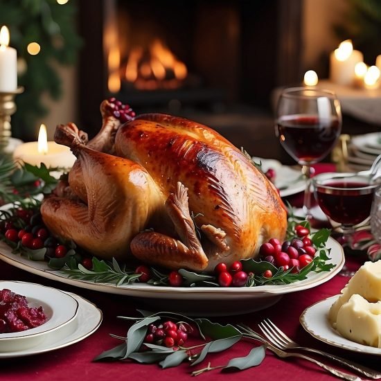 Pavo asado de Navidad