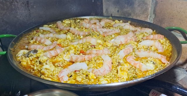 Arroz con Bacalao y Gambas