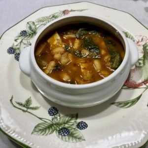 Alubias con acelgas y Bacalao