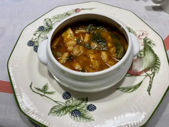 Alubias con acelgas y Bacalao