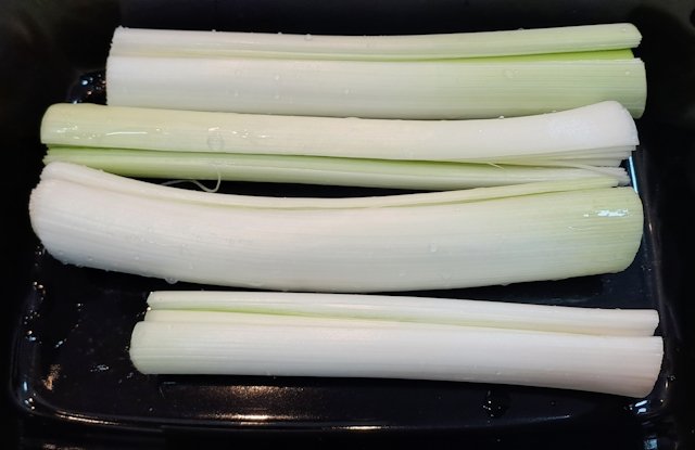 Puerros cortados