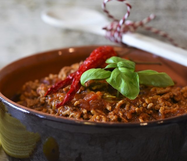 Salsa Boloñesa, para hacer la receta de Fettuccine Boloñesa