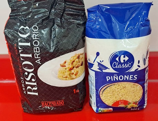 Piñones para hacer la receta de Falso Risotto de Pato y Foie.