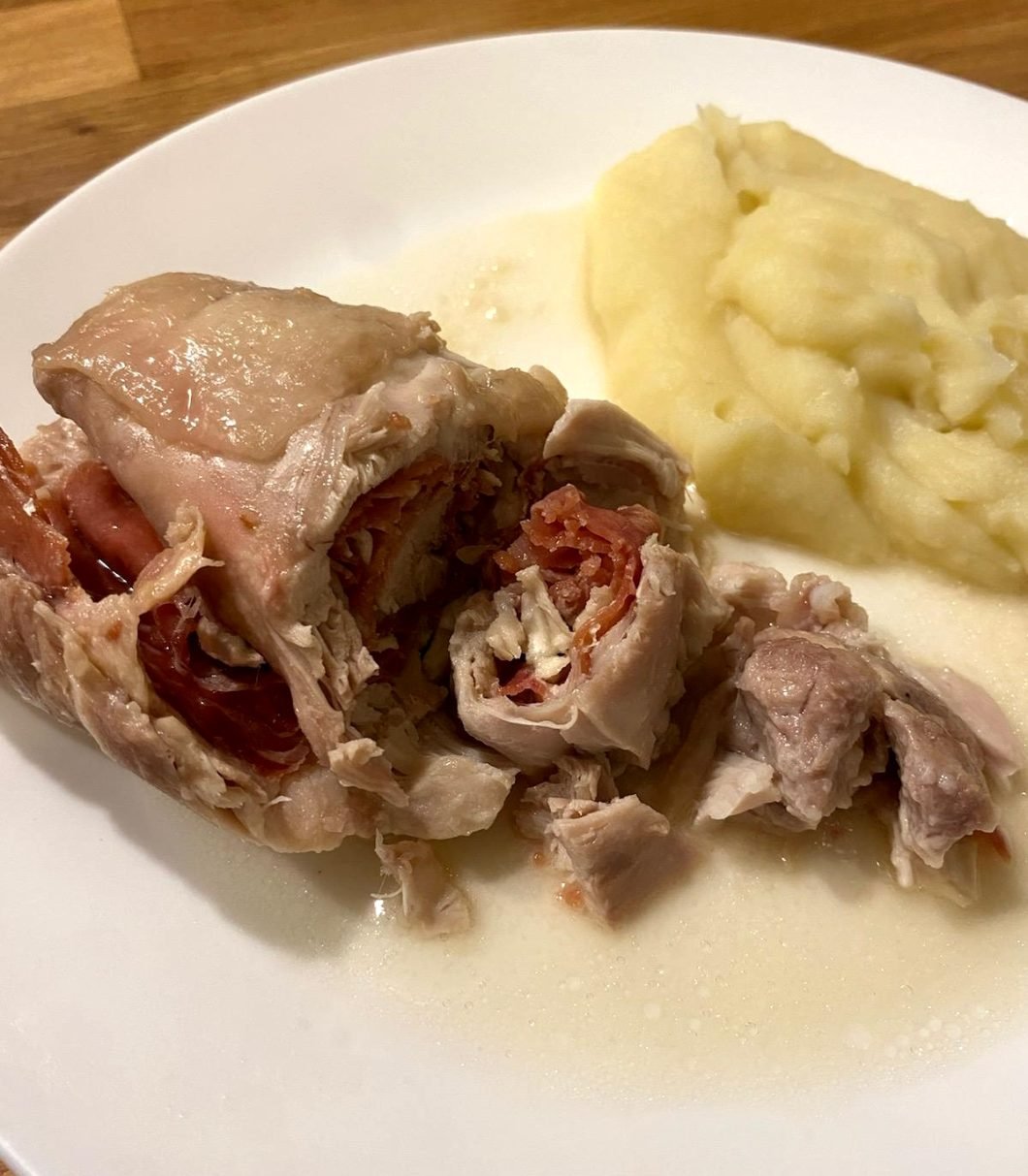 Contramuslos de Pollo Rellenos de Jamón Serrano y Queso de Cabra