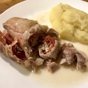 Contramuslos de Pollo Rellenos de Jamón Serrano y Queso de Cabra