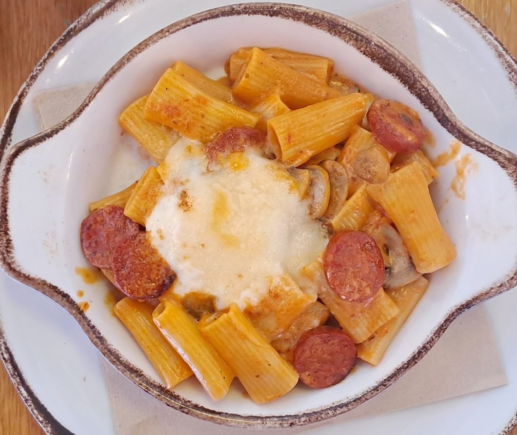 Rigatoni con Chorizo al Horno