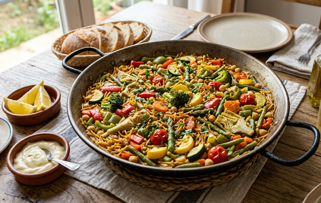 Fideuá de Verduras