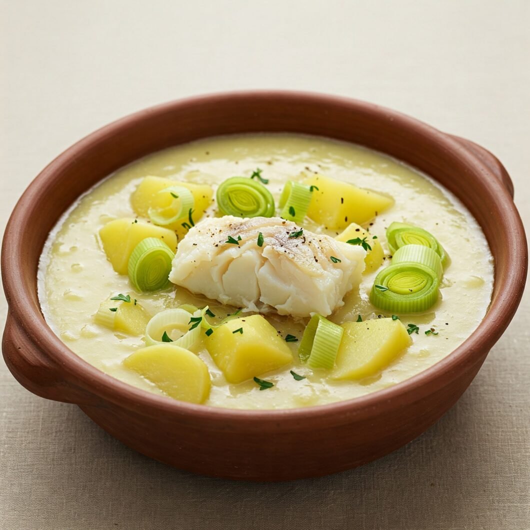 Porrusalda con Bacalao