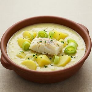 Porrusalda con Bacalao