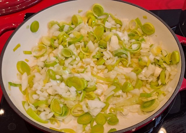 puerros cebolla