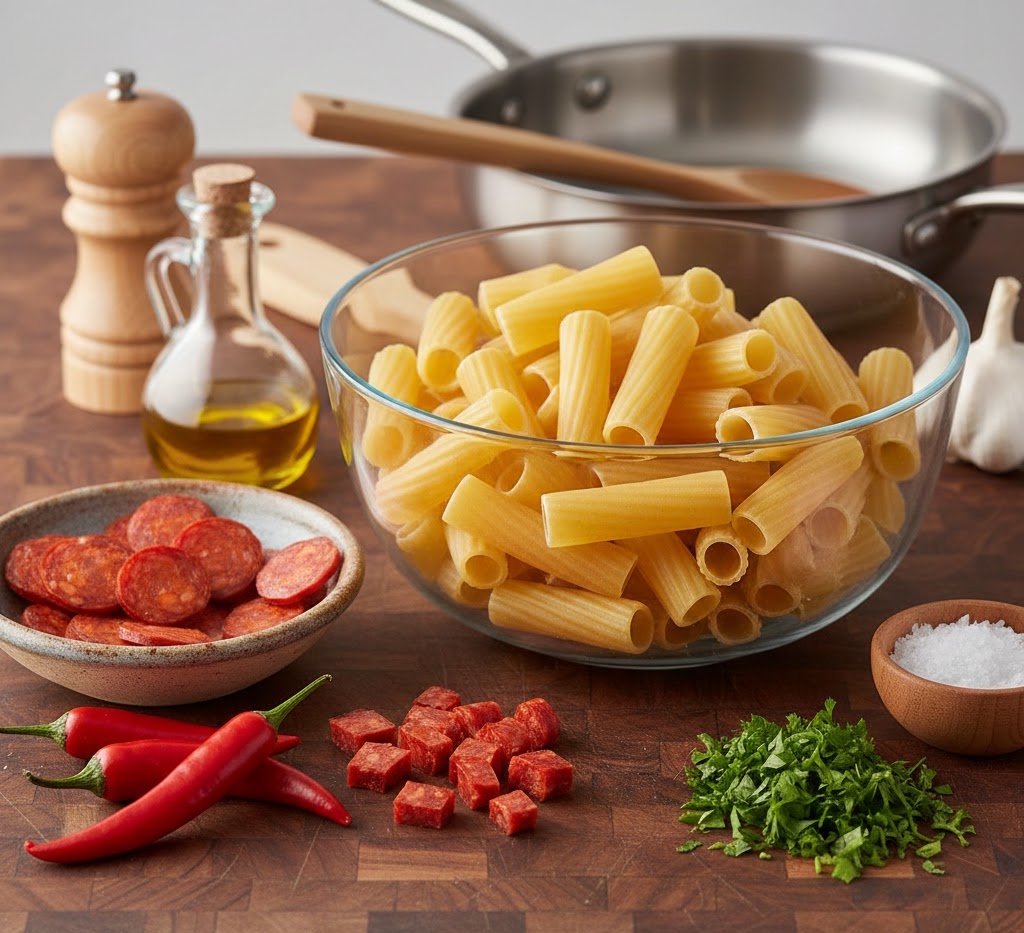 Rigatoni con Chorizo al Horno