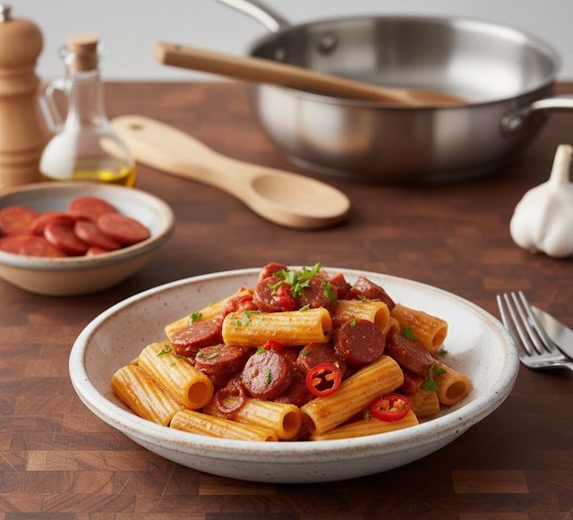 Rigatoni con Chorizo al Horno