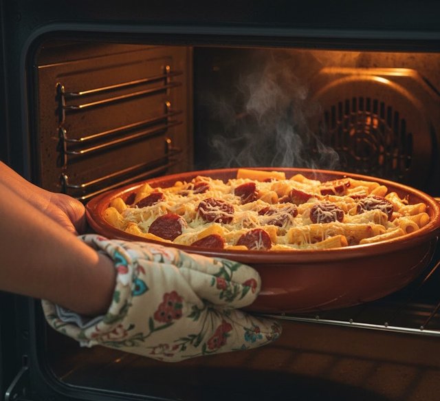 Rigatoni con Chorizo al Horno