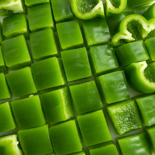 Pimiento verde en brunoise
