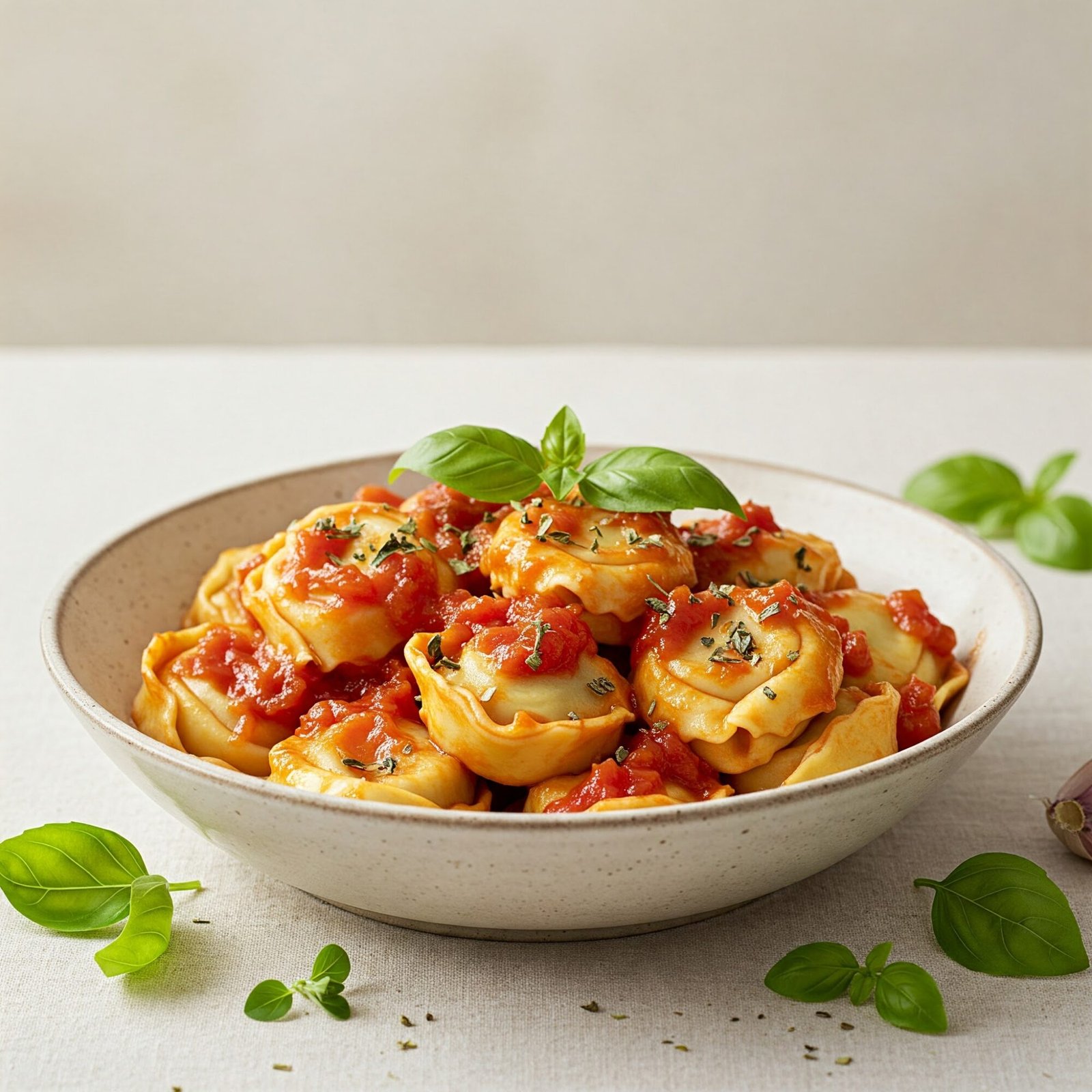 Receta de Tortelloni frescos con salsa de tomate
