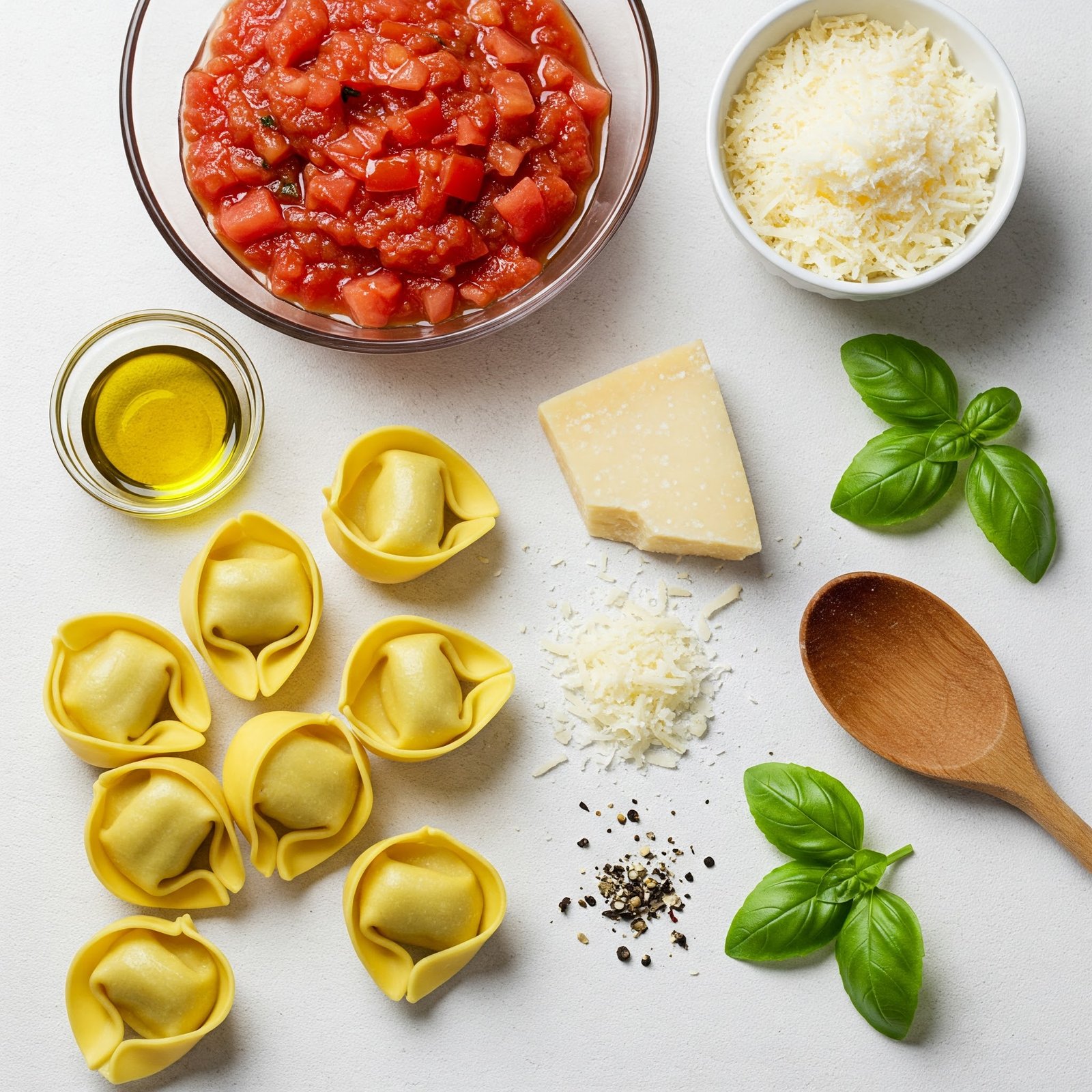 Receta de Tortelloni frescos con salsa de tomate