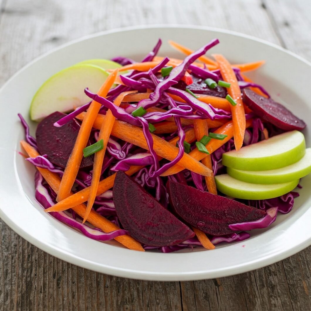 Ensalada de Remolacha, Zanahoria Manzana y Lombarda