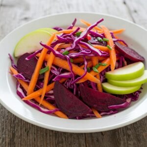 Ensalada de Remolacha, Zanahoria Manzana y Lombarda