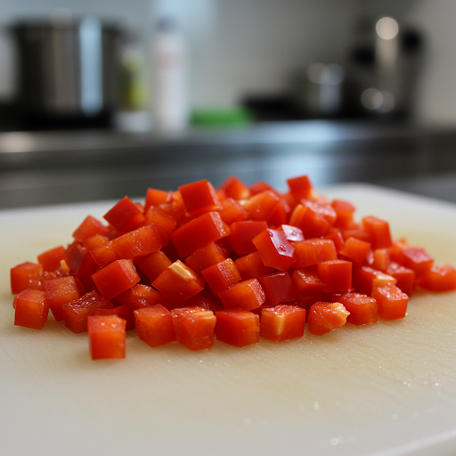 Pimiento rojo en brunoise