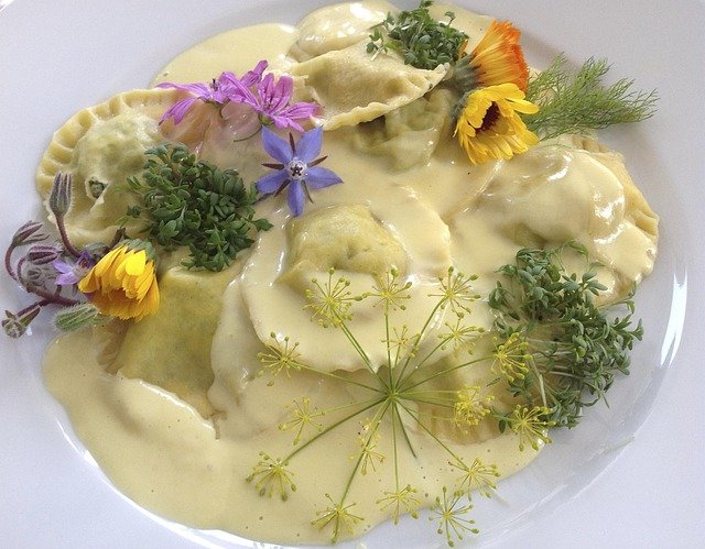 Agnolotis con crema de queso, variante de la Receta de Cappelletti a la Puttanesca
