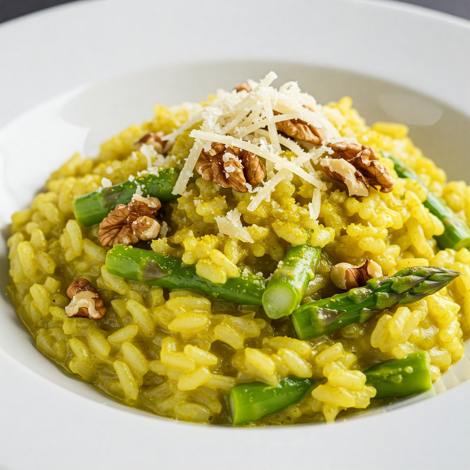 Risotto de Espárragos y Nueces con Leche de Coco y Curry, relacionada con la receta de RECETA DE ARROZ CON LECHE AL ESTILO ASTURIANO