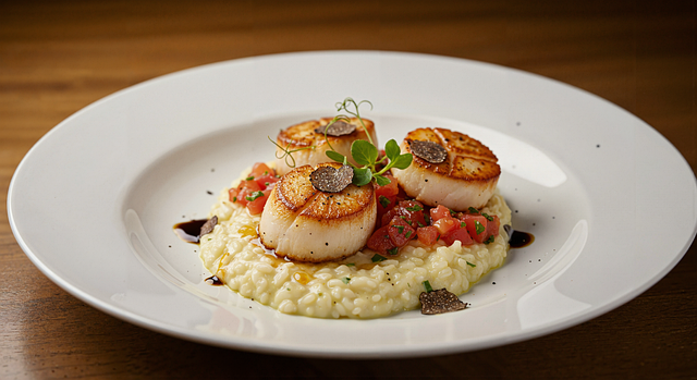 Risotto de Vieras, variante de la receta de Falso Risotto de Pato y Foie