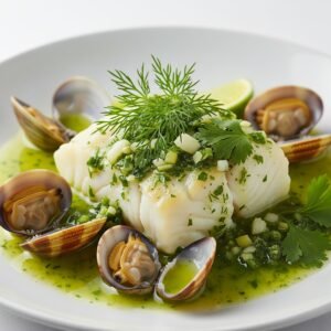 Bacalao en Salsa Verde con Almejas