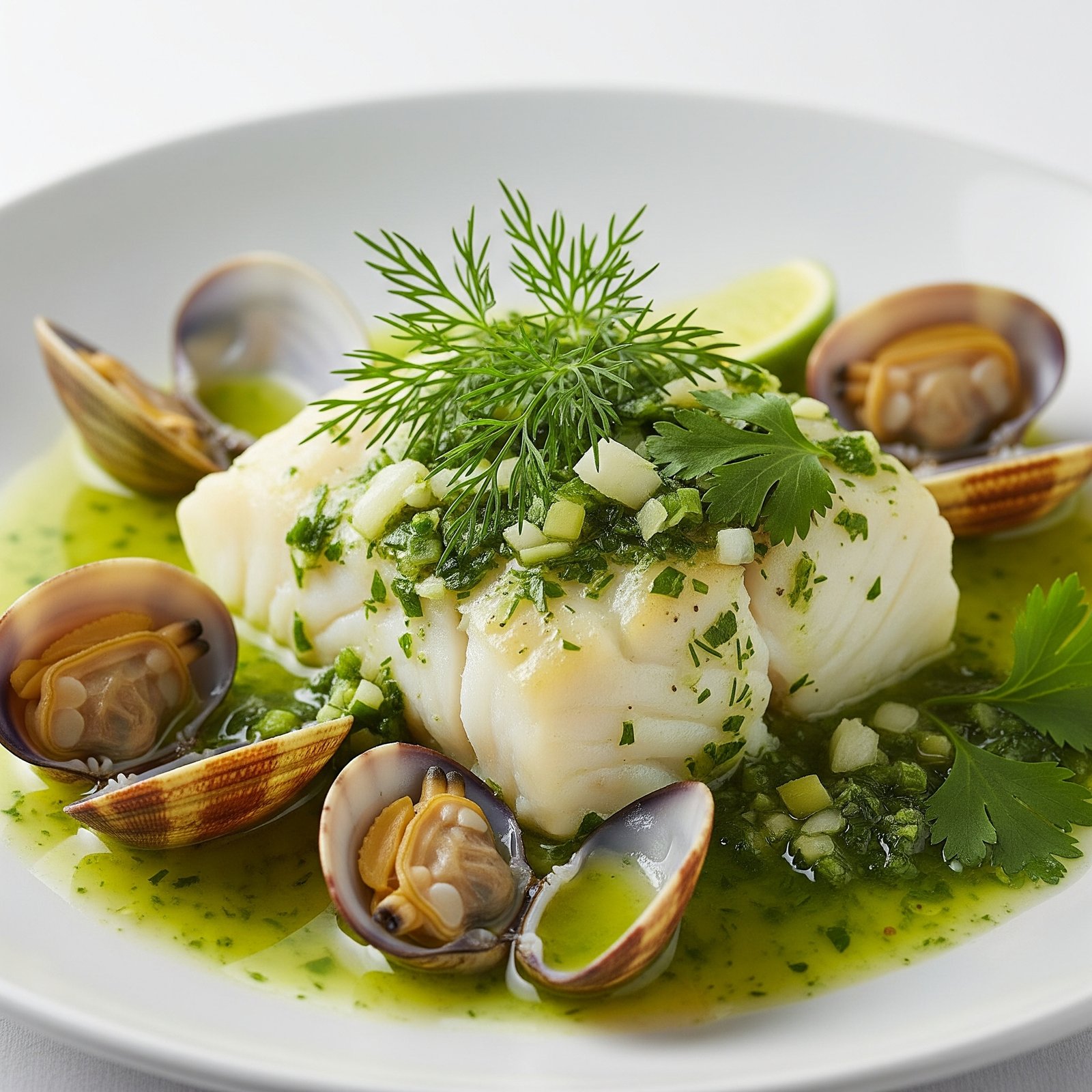 Bacalao en Salsa Verde con Almejas
