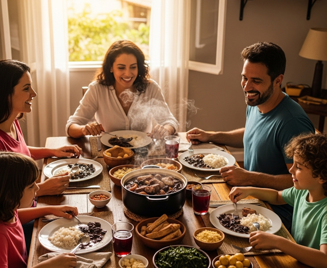Feijoada Receta Brasileña, en familia