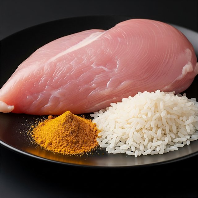 Pavo al Curry con arroz