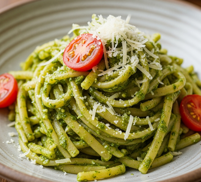 Receta de Tallarines al Pesto