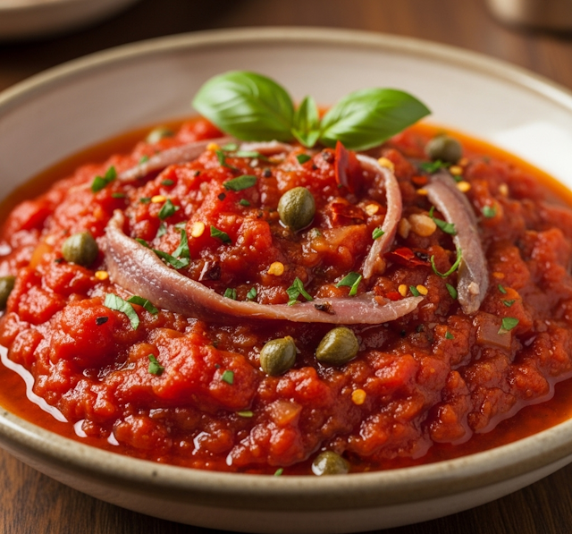 Salsa Puttanesca, para hacer la receta de cappelletti a la puttanesca