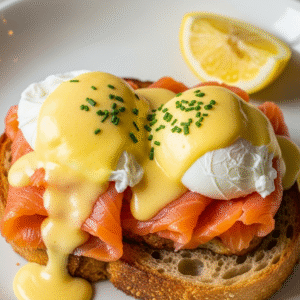 receta de Huevos Benedictinos con Salmón
