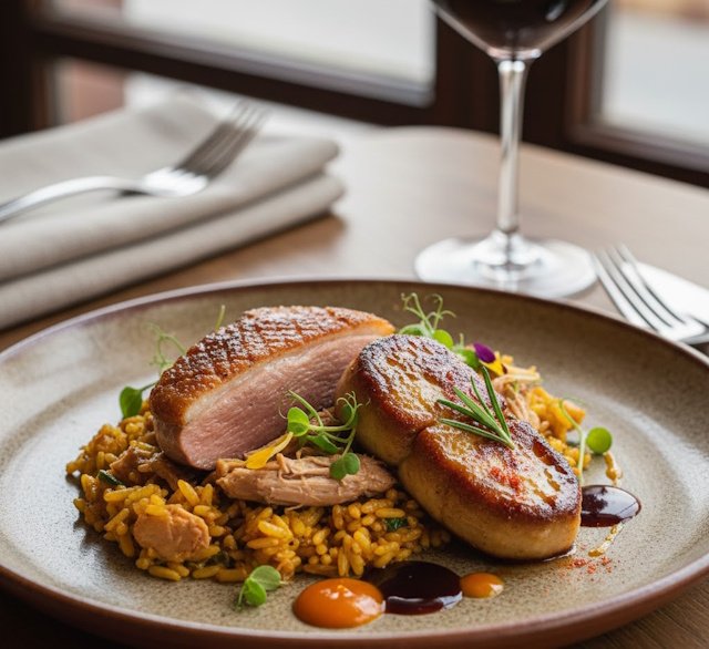 receta de Arroz con Pato y Foie