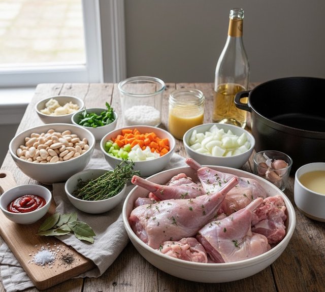 receta de Cassoulet con conejo