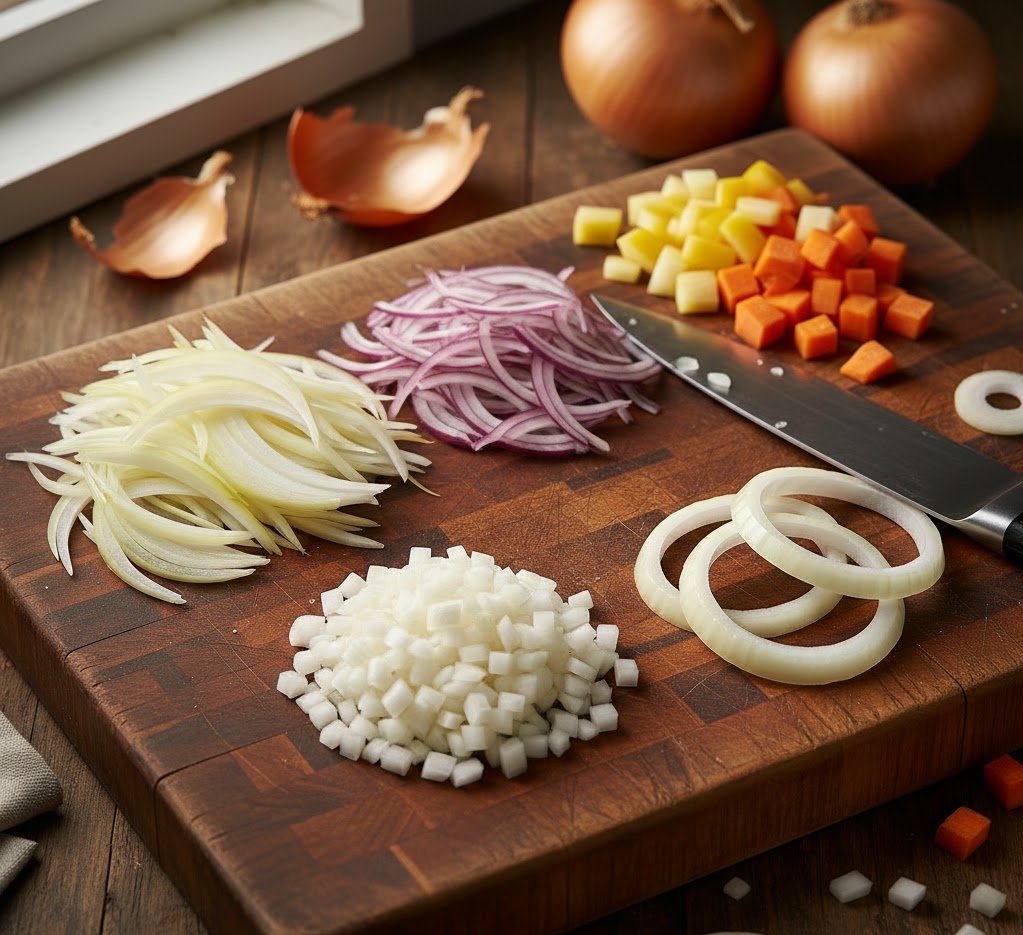 Tipos de Corte de las Cebollas