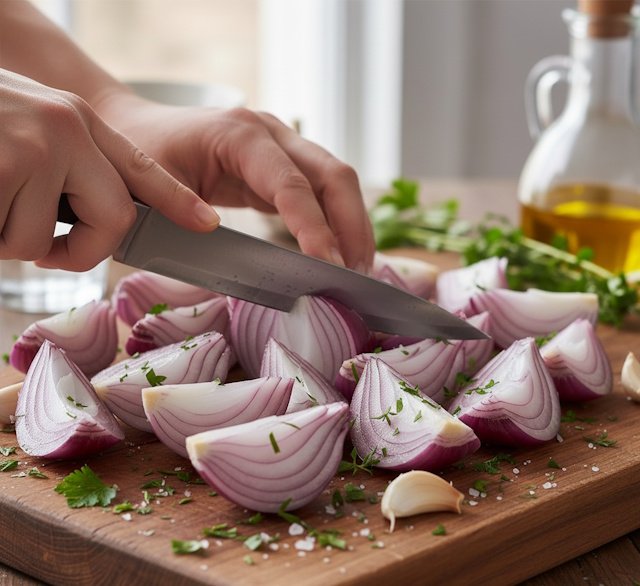 Cebolla Gajo, uno de los tipos de corte de la cebolla