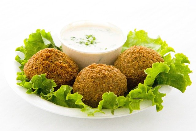 Falafel, variante de la receta de Pan Tostado con Tzatzíki Griego