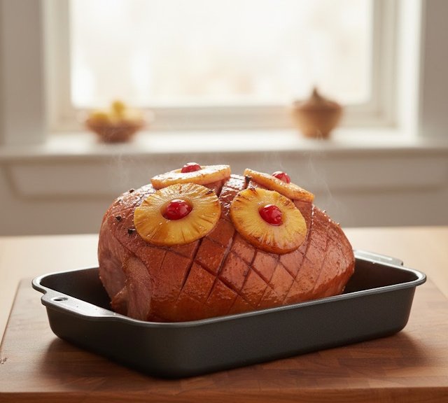 Receta de Jamón al Horno con Piña