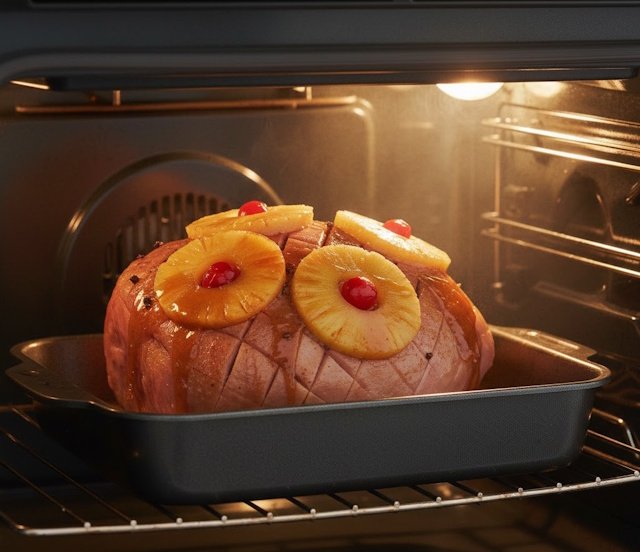 Receta de Jamón al Horno con Piña